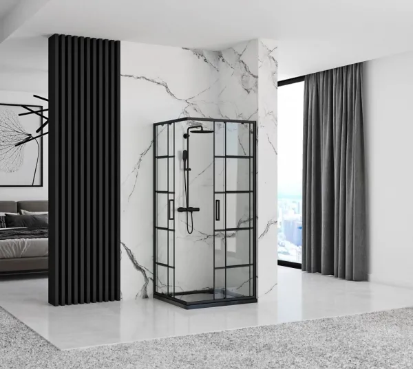 Sprchovací kút Rea CONCEPT 90x90 cm čierny