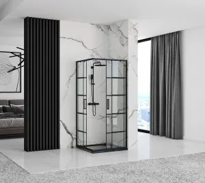 Sprchovací kút Rea CONCEPT 90x90 cm čierny