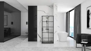 Sprchovací kút Rea CONCEPT 90x90 cm čierny