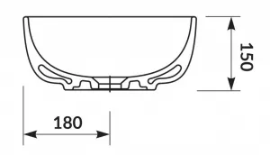 CERSANIT - MODUO 50 OBDĹŽNIKOVÉ UMÝVADLO K116-050