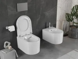 Závěsný WC set MEXEN SOFIA 36 cm s prkénkem full bílý