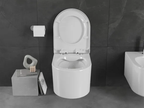 Závěsný WC set MEXEN SOFIA 36 cm s prkénkem full bílý
