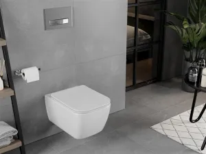 Závěsná WC mísa Mexen Elis I s prkénkem bílá