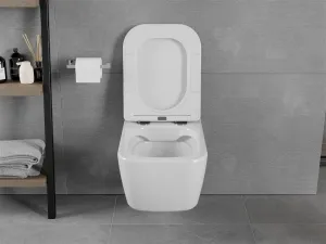 Závěsná WC mísa Mexen Elis I s prkénkem bílá