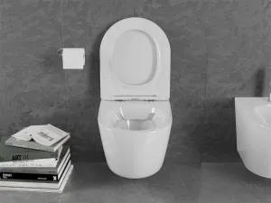 Závesná WC misa MEXEN LENA II + doska SLIM biela