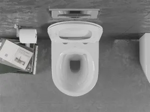 Závesná WC misa MEXEN LENA II + doska SLIM biela