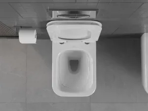 Závěsný WC set MEXEN STELLA 35 cm s prkénkem SLIM GRED bílý