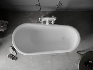 Vaňa MEXEN RETRO 150 x 73 čiernobiela