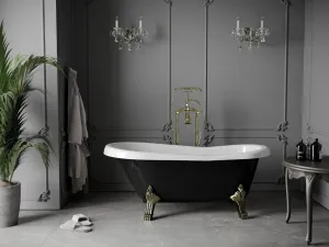 Vaňa MEXEN RETRO GOLD 150 x 73 čierno-biela