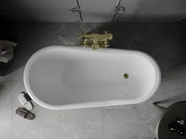 Vaňa MEXEN RETRO GOLD 150 x 73 čierno-biela
