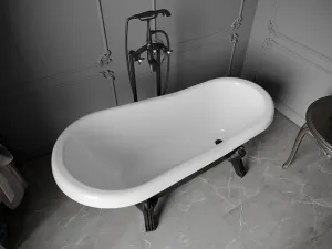 Vaňa MEXEN RETRO BLACK 150 x 73 čierno-biela