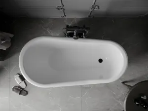 Vaňa MEXEN RETRO BLACK 150 x 73 čierno-biela