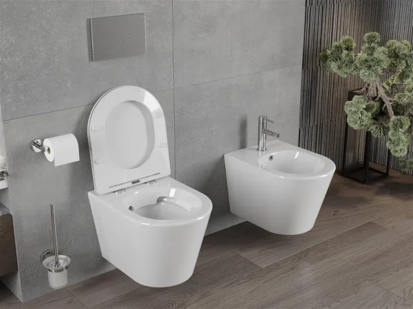 Závěsný WC set MEXEN RICO 36,5 cm s prkénkem DUO bílý
