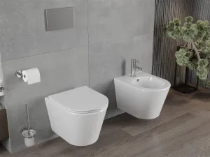 Závěsný WC set MEXEN RICO 36,5 cm s prkénkem TRE bílý