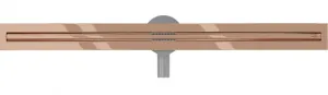 Odtokový žľab MEXEN FLAT SLIM 100 cm ružovo zlatý