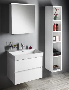 SAPHO - LINEX galérka s LED osvetlením, 60x70x15cm, ľavá/pravá. biela LX060-0030