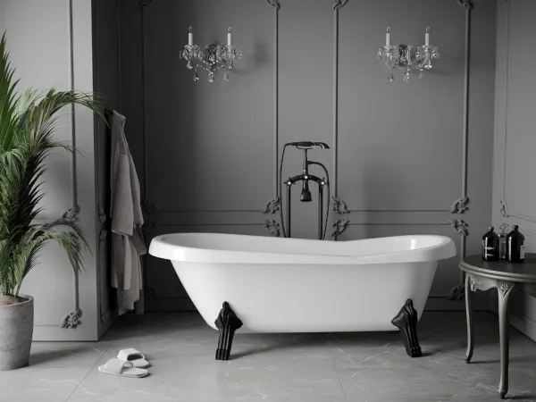 Vaňa MEXEN RETRO BLACK 170 x 75