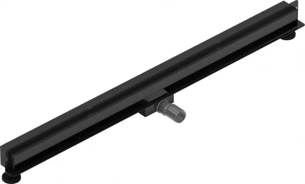 Odtokový žľab k stene MEXEN FLAT WALL 2v1 110 cm čierny