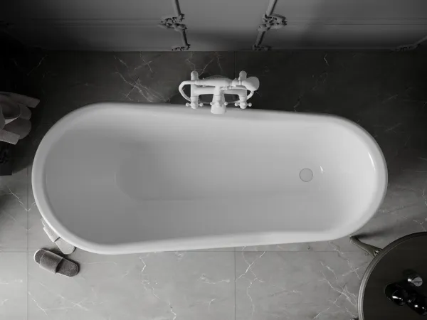 Vaňa MEXEN RETRO 170 x 75 čierno-biela