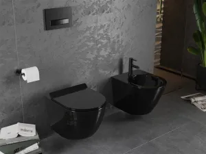 Závesná WC misa MEXEN LENA SLIM čierna
