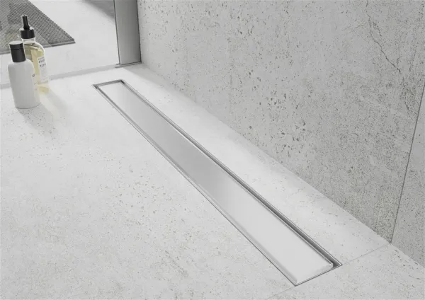 Odvodňovací žľab MEXEN FLAT so sifónom 100 cm biely