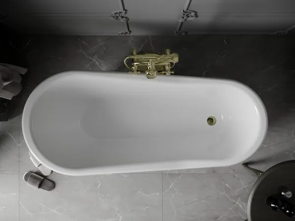 Vaňa MEXEN RETRO GOLD 170 x 75 čierno-biela