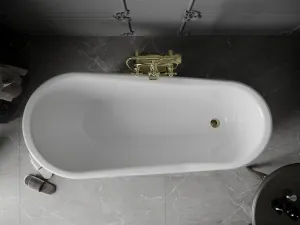 Vaňa MEXEN RETRO GOLD 170 x 75 čierno-biela