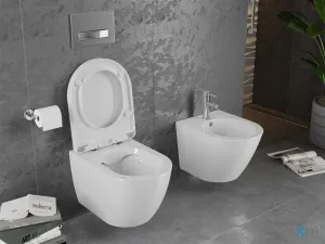Závesná WC misa s tvrdou doštičkou MEXEN LENA biela