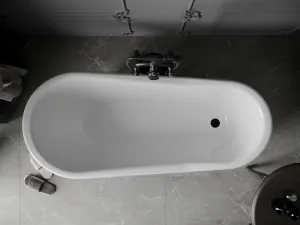 Vaňa MEXEN RETRO BLACK 170 x 75 čierno-biela