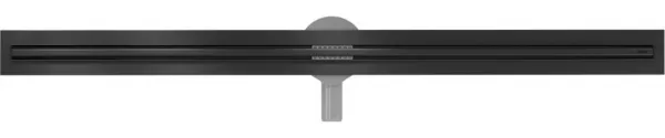 Odtokový žľab s otočným sifónom MEXEN FLAT 360 SLIM čierny 110 cm