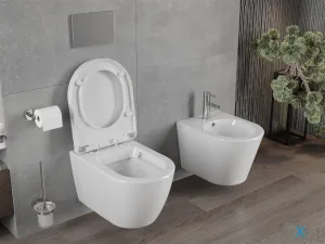 Závesná WC misa MEXEN RICO + WC sedátko se zpomalovacím mechanismem