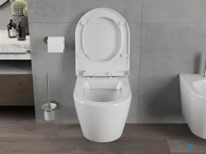 Závesná WC misa MEXEN RICO + WC sedátko se zpomalovacím mechanismem