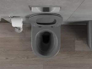 Závesná WC misa MEXEN RICO s doskou tmavo šedá