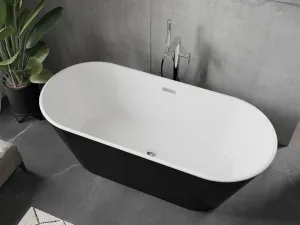 Voľne stojaca vaňa MEXEN FLAVIA 170x80 cm čiernobiela lesklá