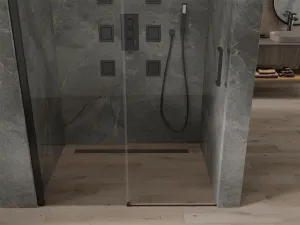 Sprchové dvere MEXEN OMEGA čierne, 150 cm