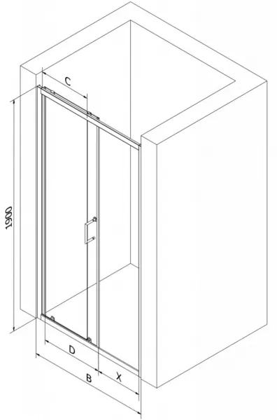 Sprchové dvere MEXEN APRIA 130 cm