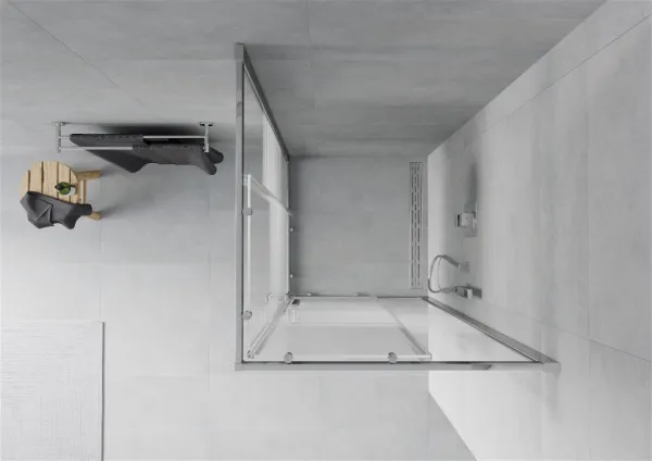 Sprchový kút MEXEN RIO transparentný/prúžky, 70x70 cm