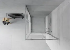 Sprchový kút MEXEN RIO transparentný/prúžky, 70x70 cm