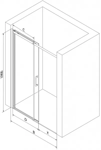 Sprchové dvere Mexen Omega 150 cm