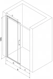 Sprchové dvere Mexen Omega 150 cm