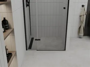 Sprchové dvere MEXEN ROMA čierne, 80 CM