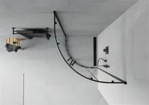 Sprchový kút MEXEN RIO 90 x 90 cm čierny
