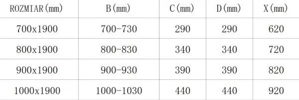 Sprchové dvere MEXEN TEXAS 90 cm