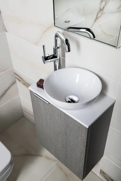 SAPHO - MINOR umývadlo na dosku, liaty mramor, priemer 26cm, biela MR260