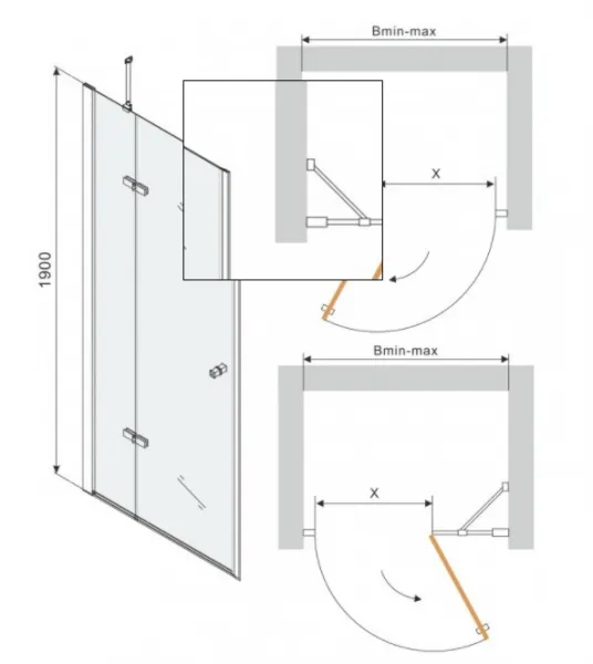 Sprchové dvere Mexen Roma 120 cm Black