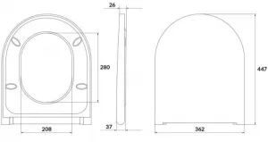 CERSANIT - SET B331 WC misa LARGA OVAL Cleanon + sedadlo SLIM S701-472