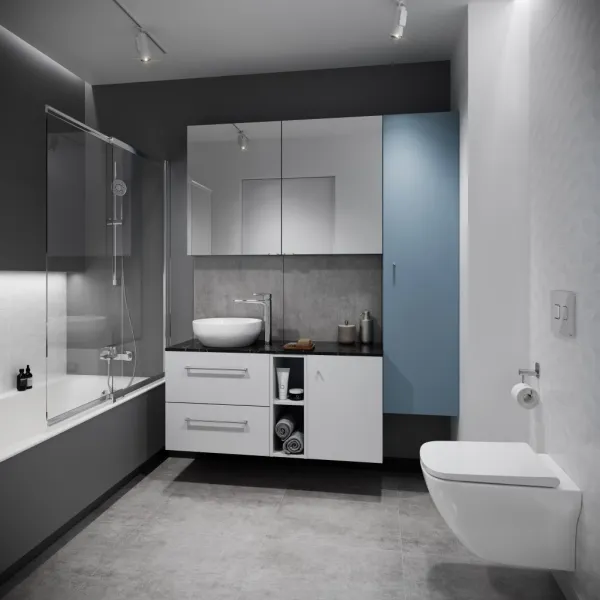 CERSANIT - SET B332 WC misa LARGA SQUARE Cleanon + sedadlo SLIM S701-473