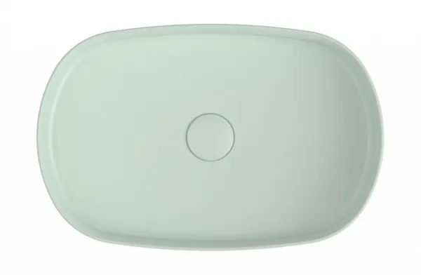 ISVEA - INFINITY OVAL keramické umývadlo na dosku, 55x36cm, zelena mint 10NF65055-2T