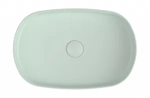 ISVEA - INFINITY OVAL keramické umývadlo na dosku, 55x36cm, zelena mint 10NF65055-2T