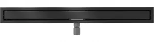 Odtokový žľab 2 v 1 nízky MEXEN FLAT BLACK 100 cm - vzor G13